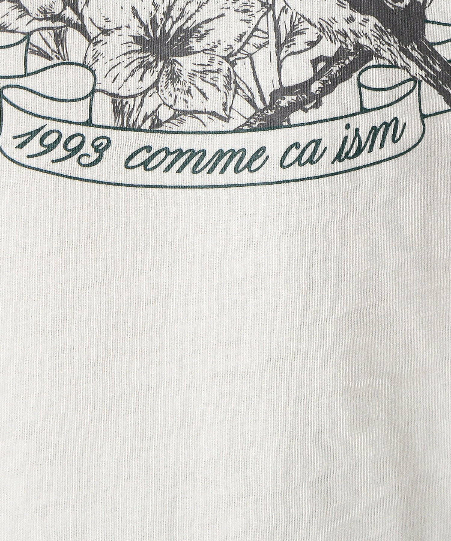 ヴィンテージ風 5分袖プリントTシャツ